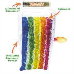 Doggijuana plush interactive dog toy highlights scent-driven engagement during indoor play