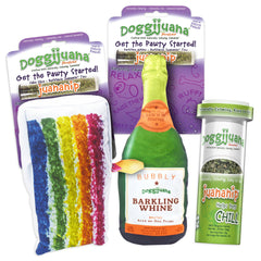 Doggijuana refillable toy pocket demonstrates built-in scent pocket for dynamic play