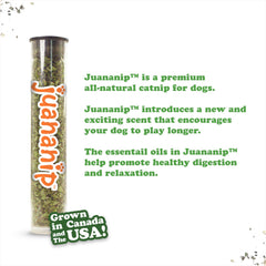 Doggijuana Tuffer Chewer catnip-infused toy delivering natural stimulation during play.