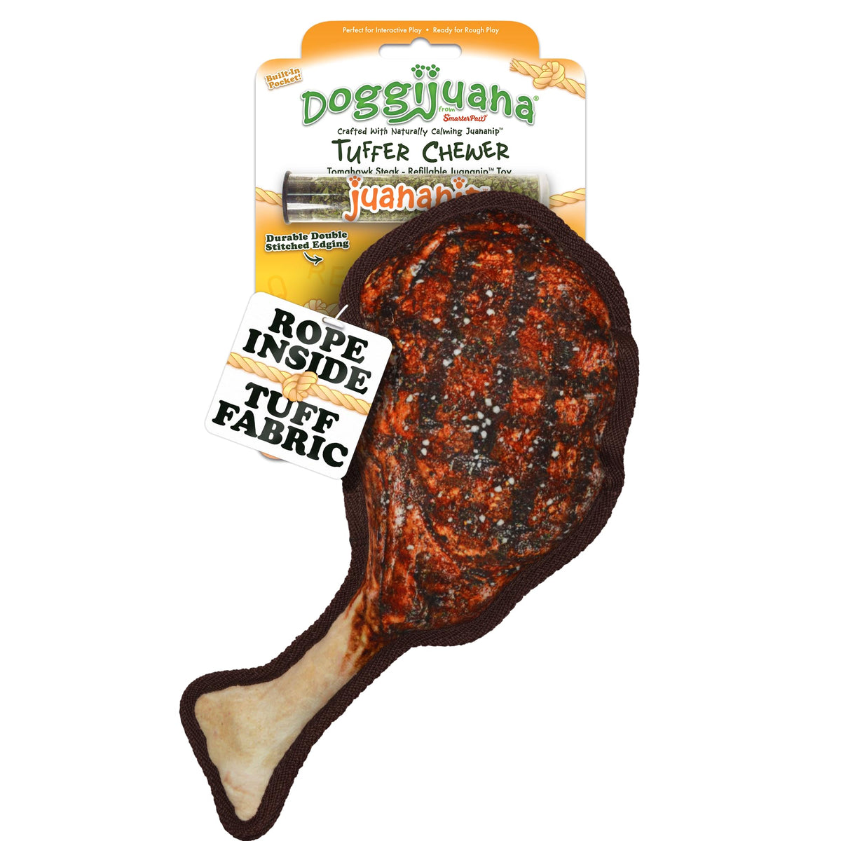 Doggijuana Tuffer Chewer durable toy ready for rough play and lasting entertainment.