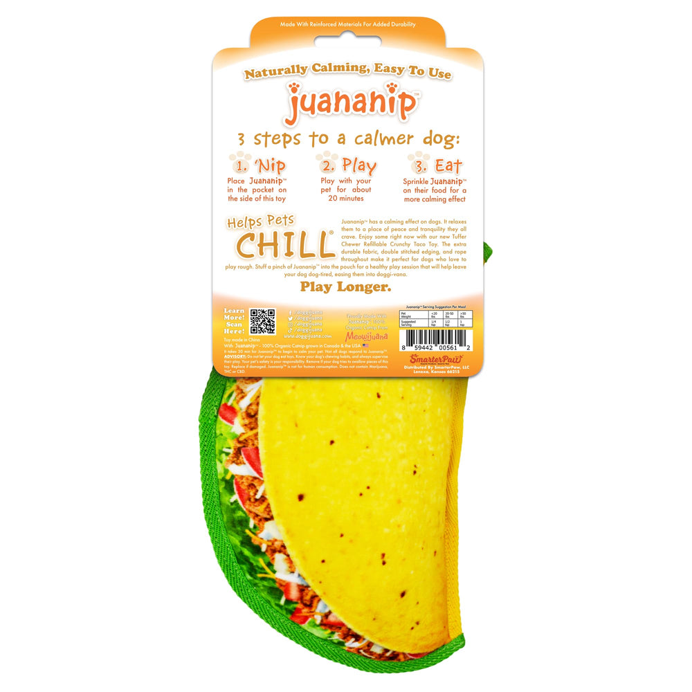 Doggijuana Tuffer Chewer Toy packaging with Juananip refill
