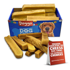 Doggo Dog Chew large yak chew closeup highlights long-lasting, no-rawhide chew.