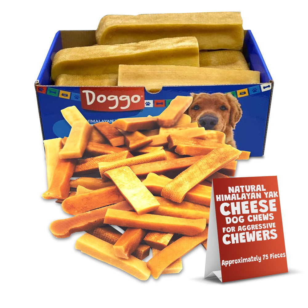 Doggo Dog Chew yak cheese Himalayan packaging close-up highlights natural ingredients.