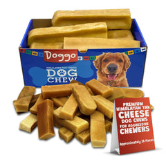 Doggo Dog Chew yak cheese hero shot highlighting long-lasting chews for dogs