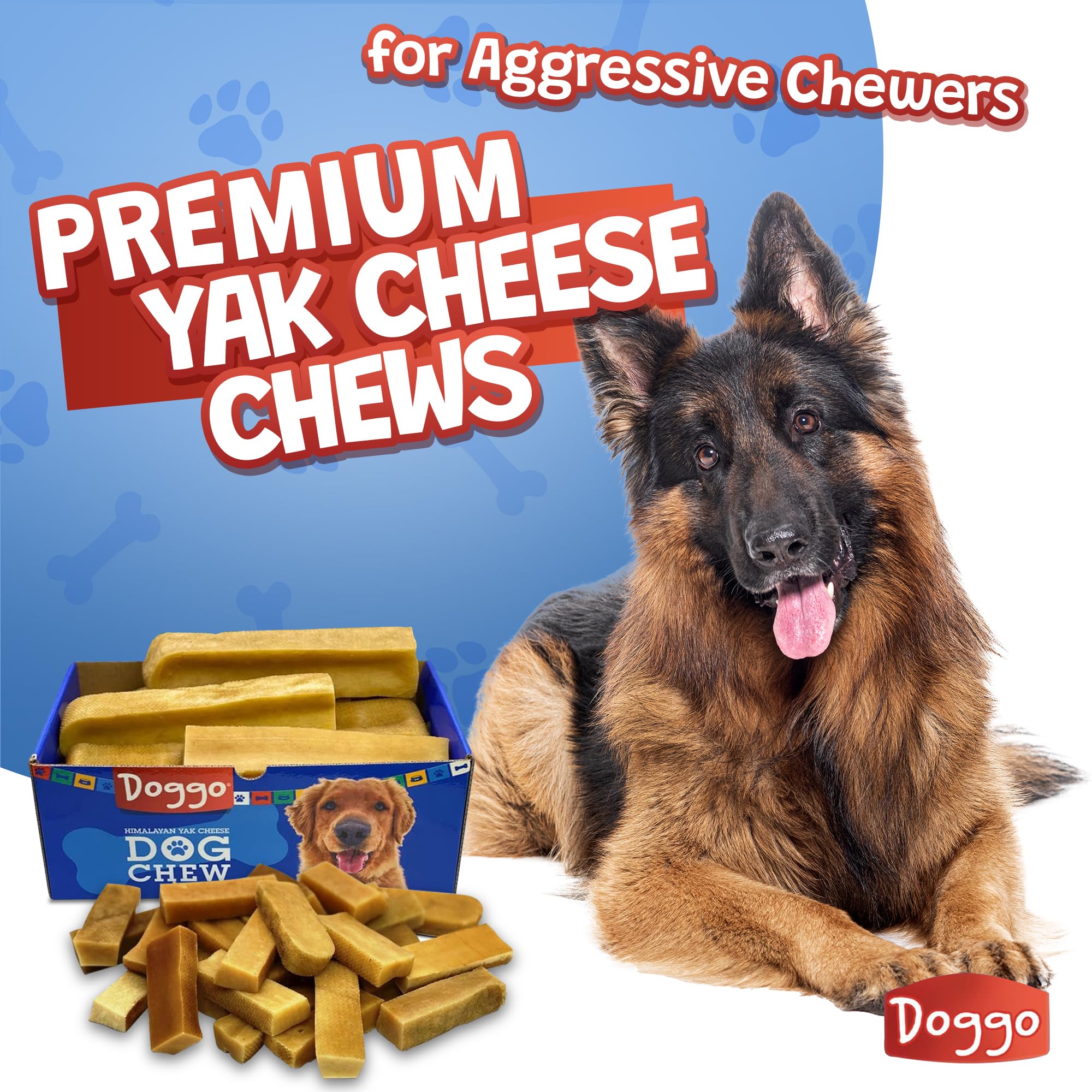 Doggo Dog Chew medium yak cheese Himalayan bone for medium dogs with durable chew
