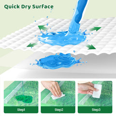 Doggo Doug Puppy Pads XL adhesive-tab view demonstrates secure, slip-free pad placement.