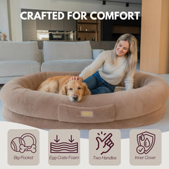DOGGO Selection premium-egg-crate-foam mattress supports full-body relaxation and ergonomic comfort.
