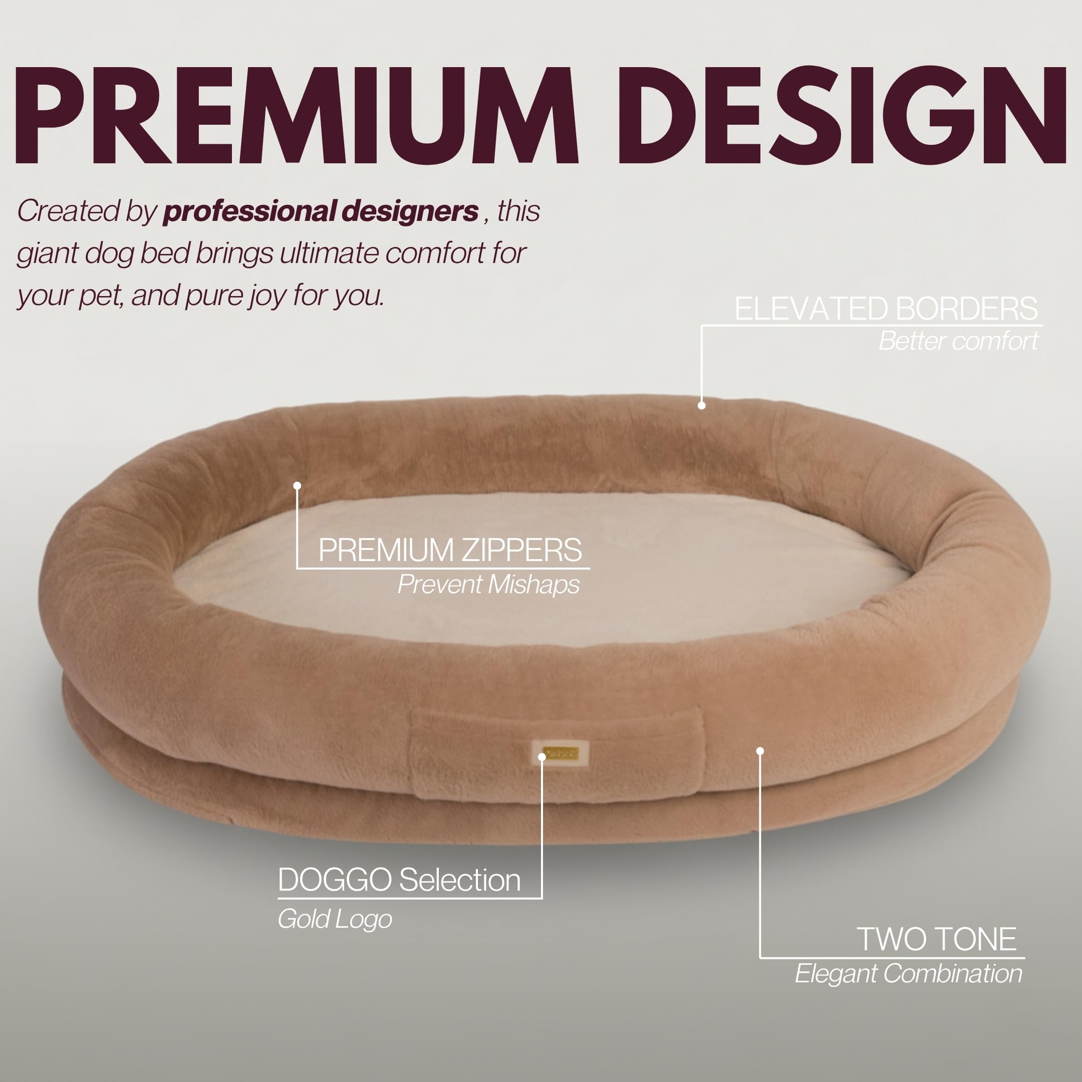 DOGGO Selection removable-washable-cover makes cleaning quick while keeping the bed fresh.