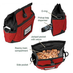 Doggone Good Rapid Rewards side pockets with waste-bag dispenser for cleanup.