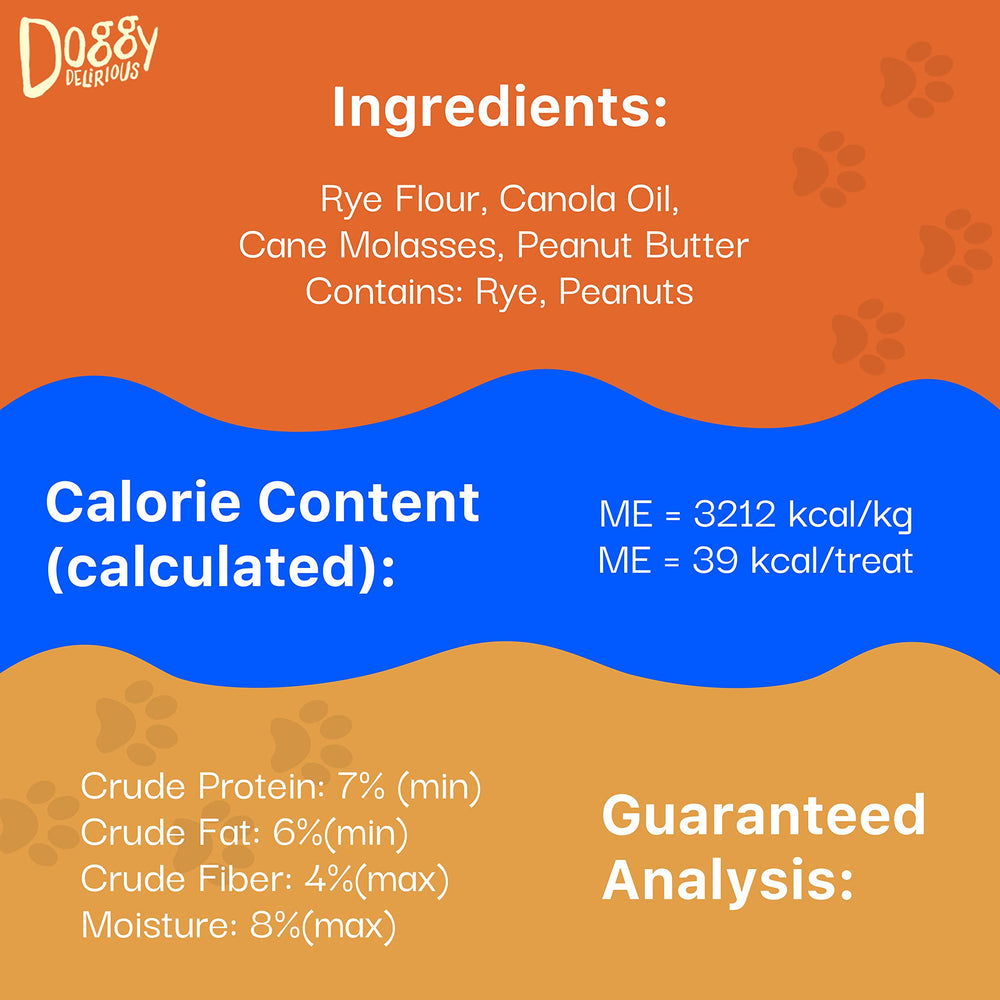 Doggy Delirious 16oz box offers long-lasting enjoyment for daily training rewards.