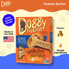 Doggy Delirious no artificial flavors colors or preservatives treats promote cleaner snacking.