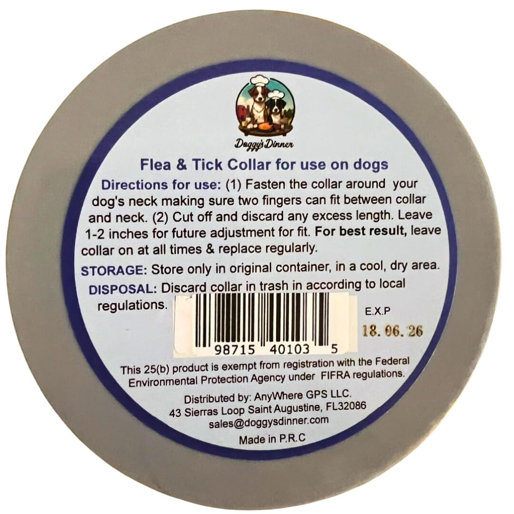 Doggy's Dinner Verdepets collar close-up highlights natural ingredients and eco-friendly care.