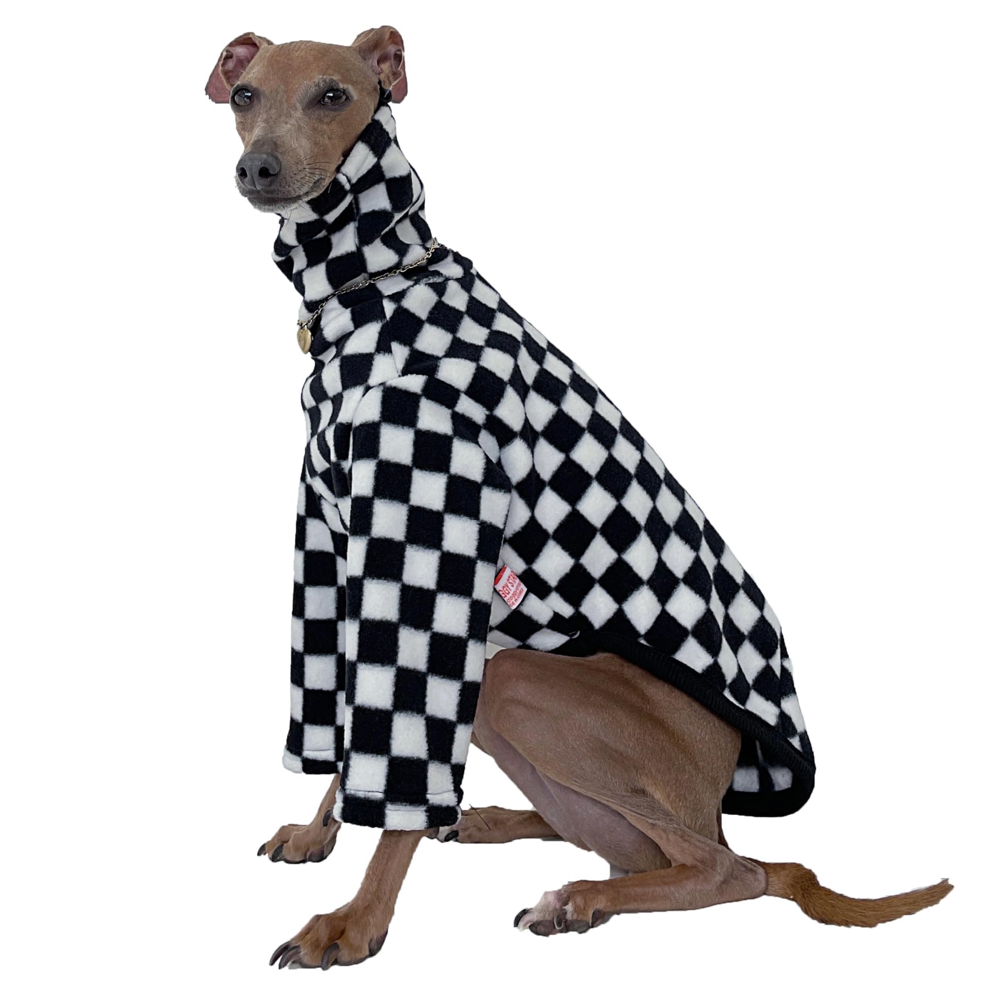 Doggystar Italian Greyhound polar fleece sweater front view for winter warmth