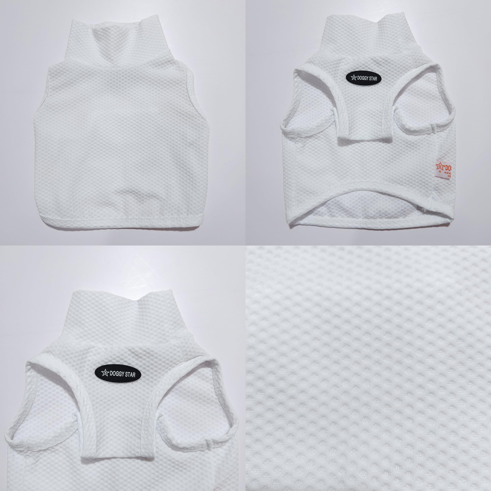Doggystar outdoor sun coverage top in white for mild sun protection.