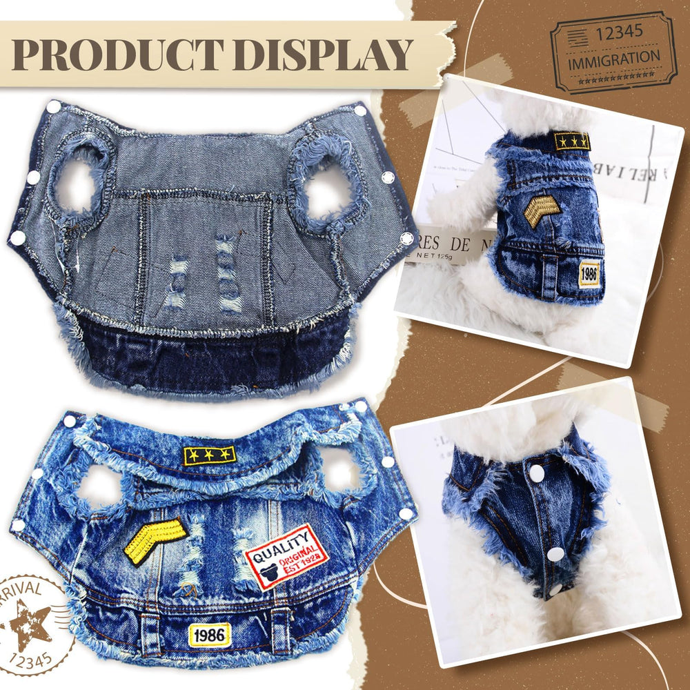 DOGGYZSTYLE Denim texture close-up reveals durable breathable fabric and stitching