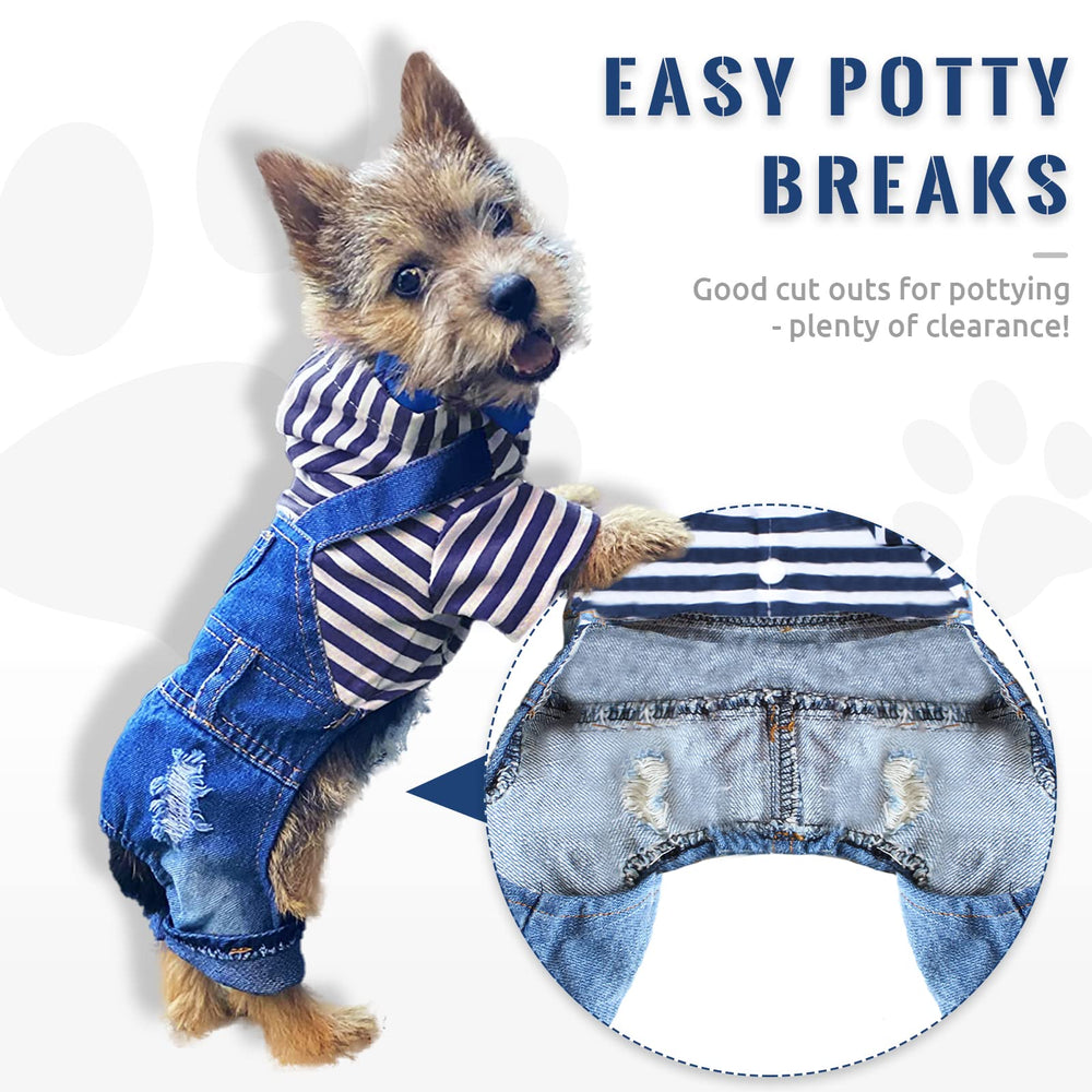 DOGGYZSTYLE one-piece puppy costume image highlighting easy dressing.