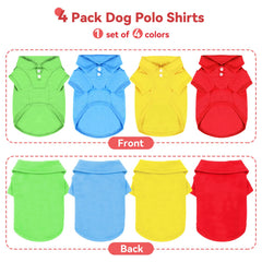 Doggyzstyle polo shirt in blue on a small dog for everyday wear and visibility