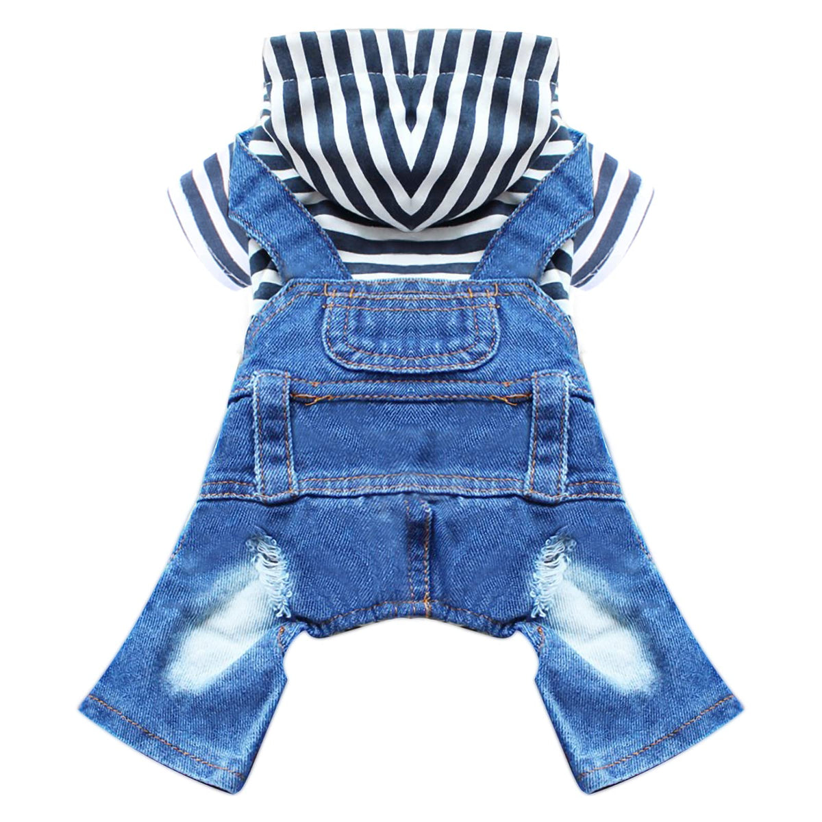 DOGGYZSTYLE small dog hoodie stripe shirt image for stylish daily wear.