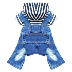DOGGYZSTYLE small dog hoodie stripe shirt image for stylish daily wear.