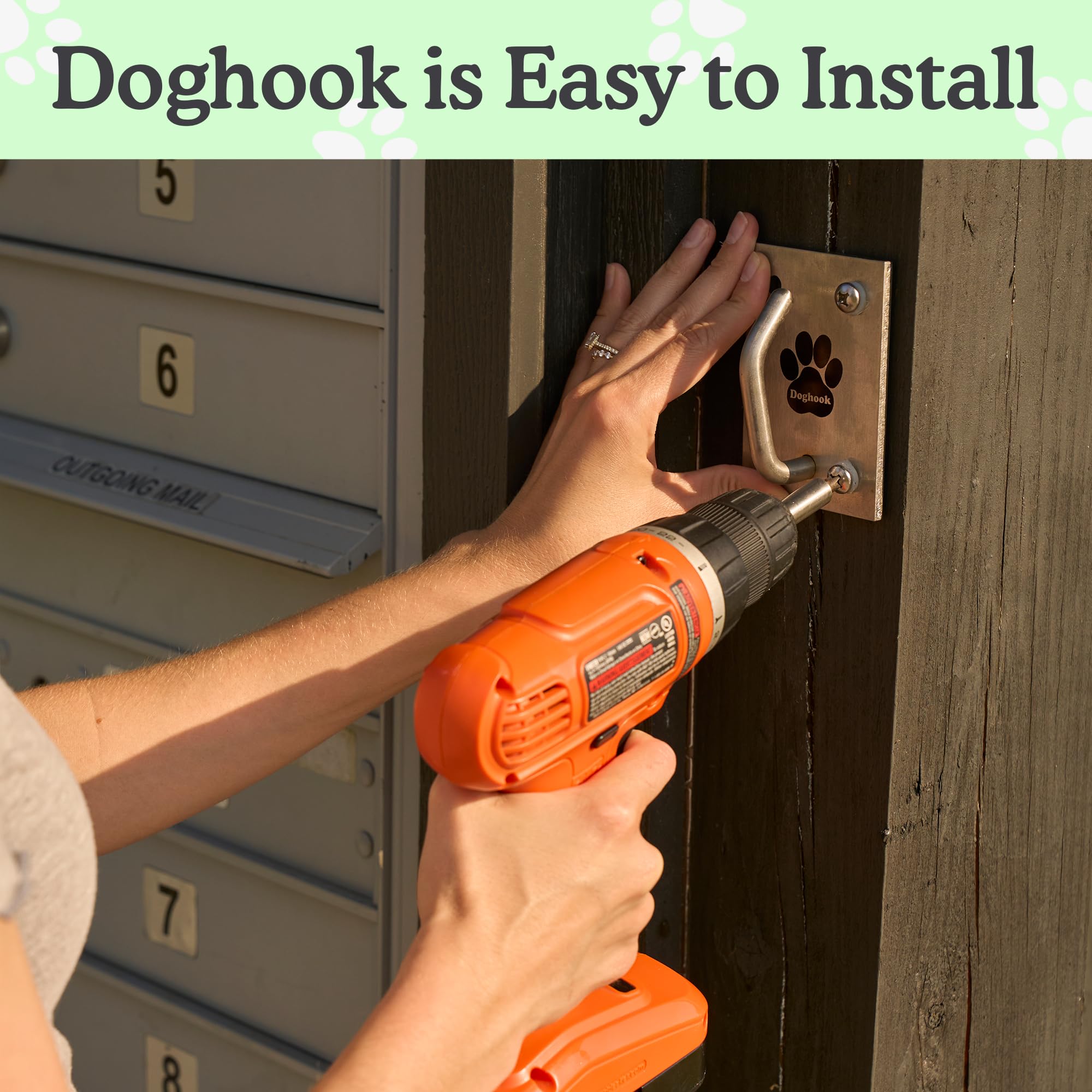 Doghook Canine Hitch low-mount setup offers leash flexibility and extra safety.