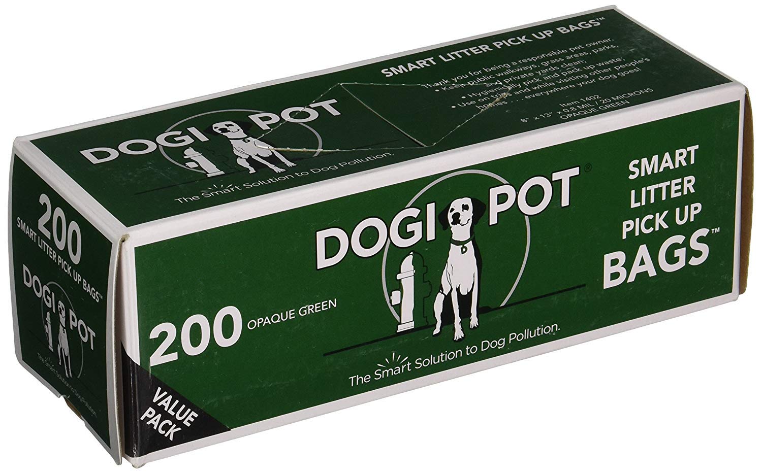 Dogipot litter bags 2-pack front view highlighting compact packaging for easy on-the-go cleanup
