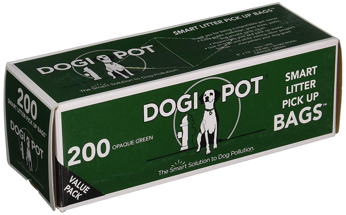 Dogipot litter bags 2-pack front view highlighting compact packaging for easy on-the-go cleanup