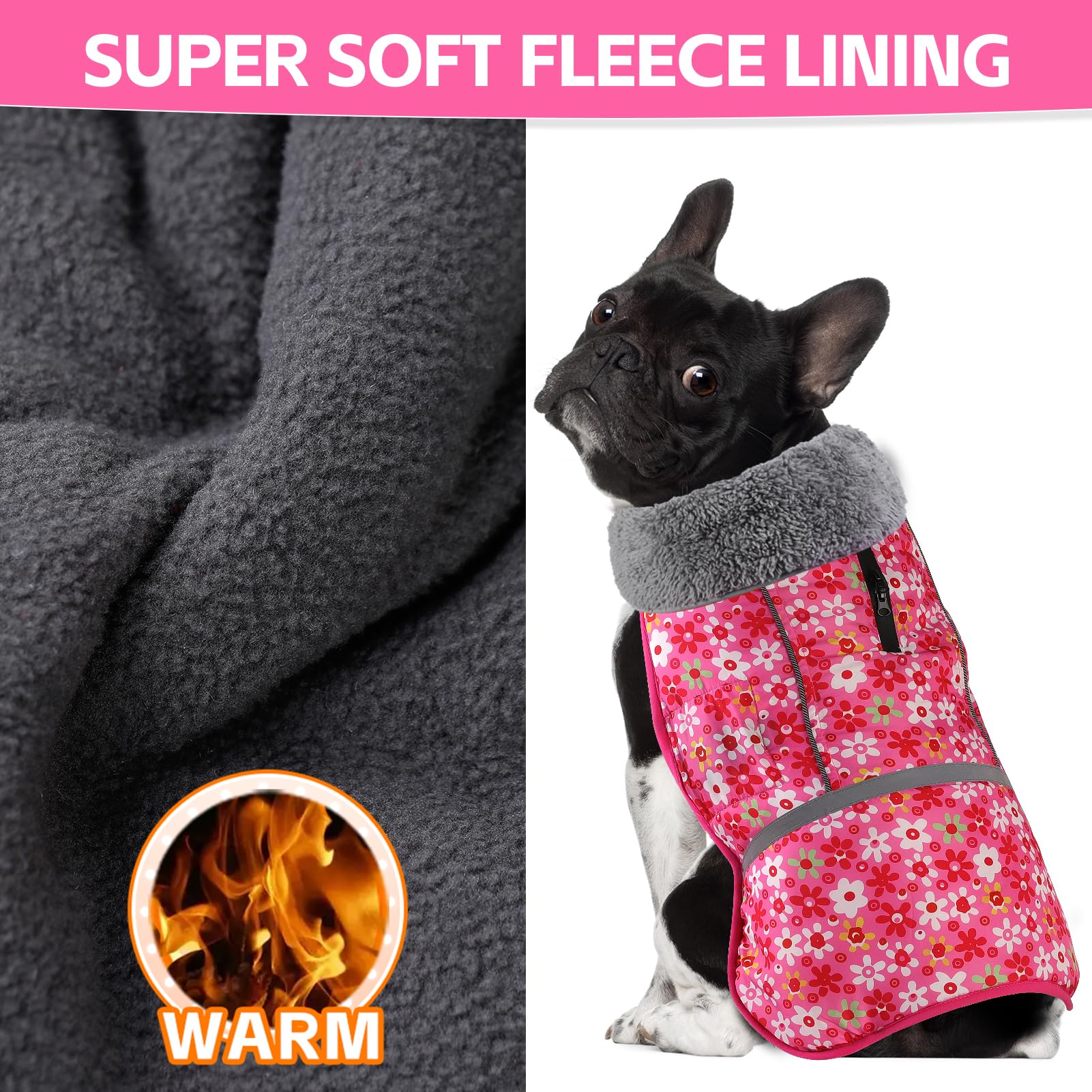 Doglay dog coat reflective stripes for better night visibility during walks