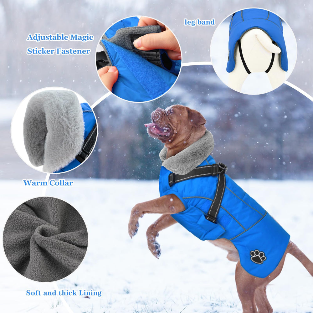 Doglay dog coat waterproof fabric keeps the dog dry in rain and snow