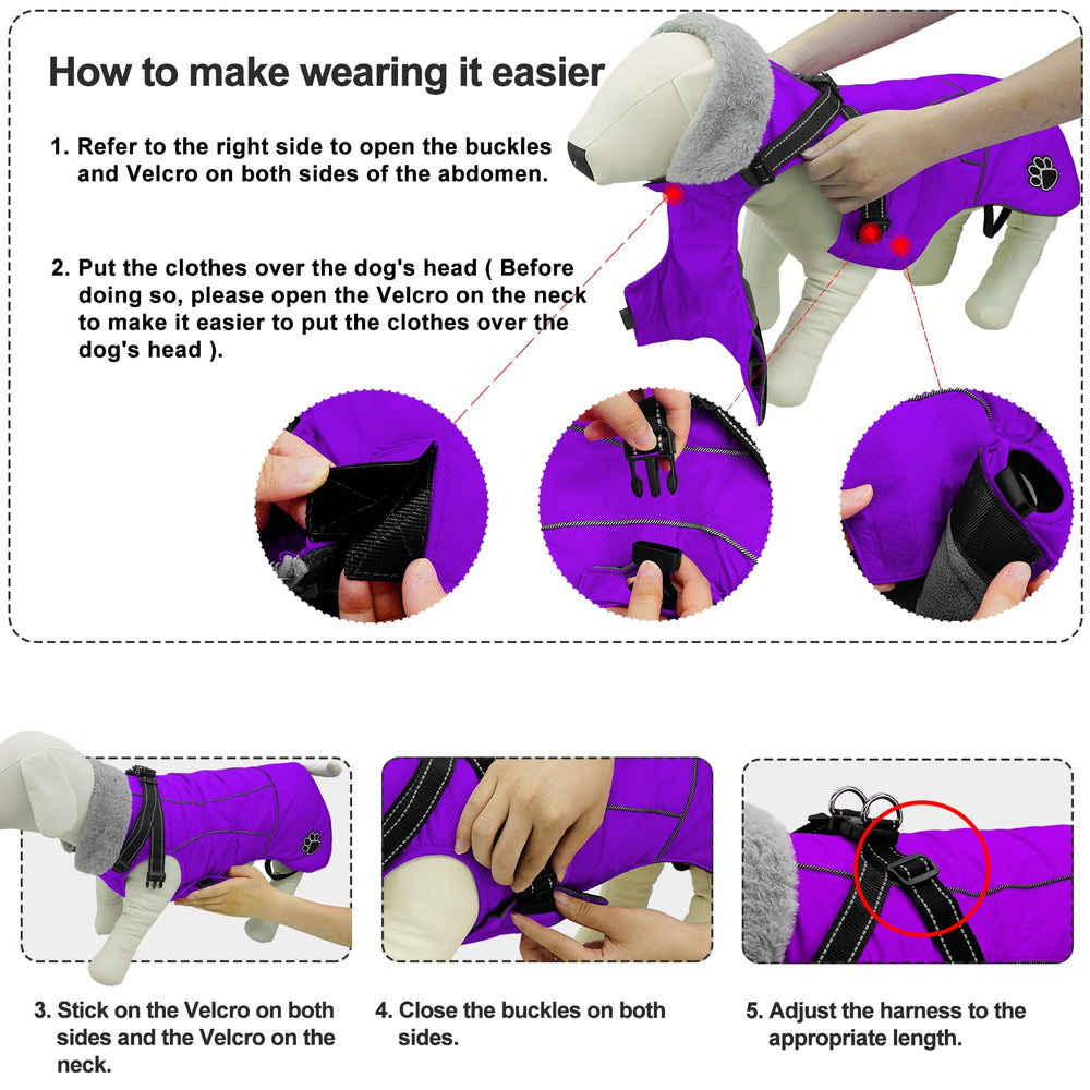 Doglay dog jacket size chart helps find right fit for all dogs.