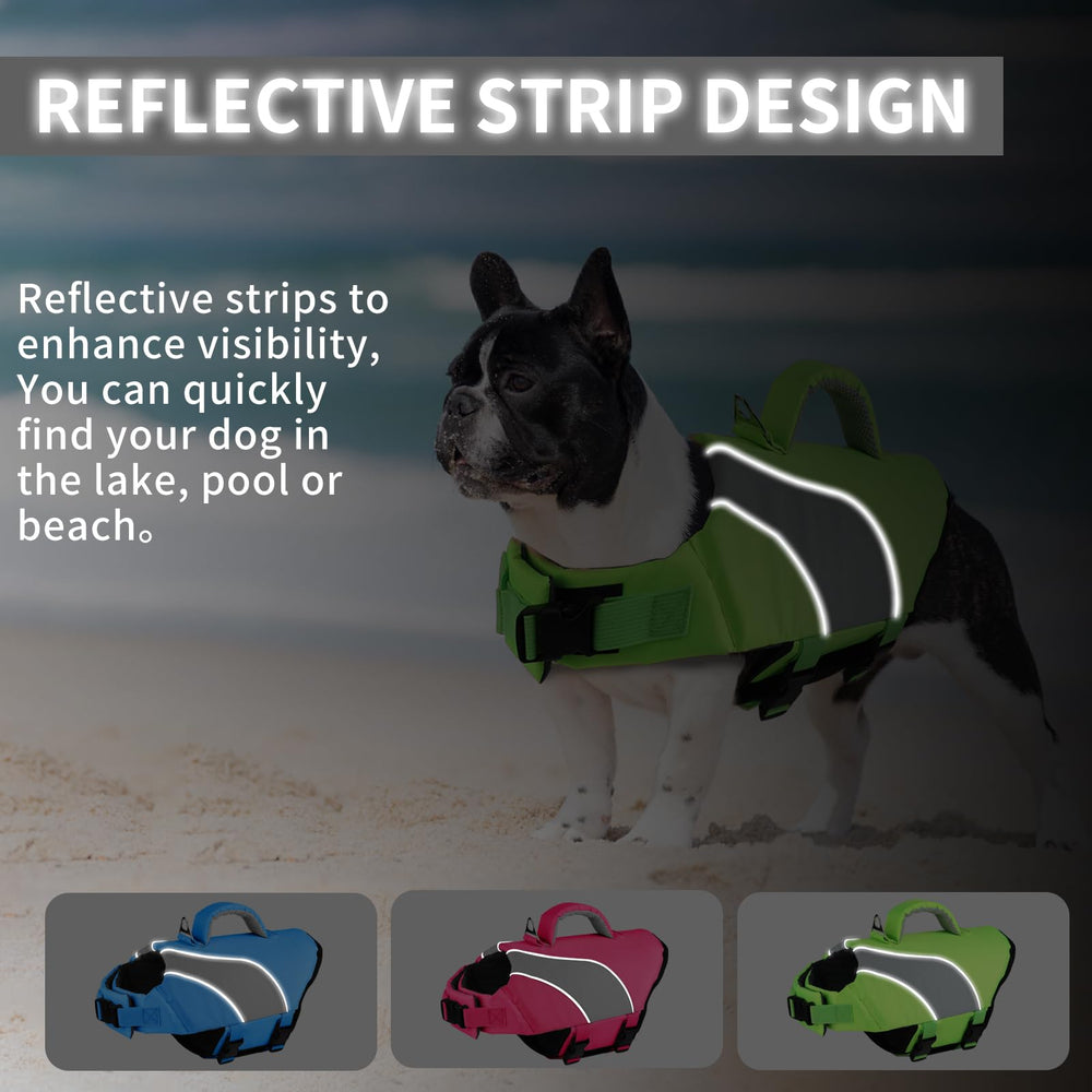 Doglay dog life jacket adjustable straps ensure a secure, comfortable fit.