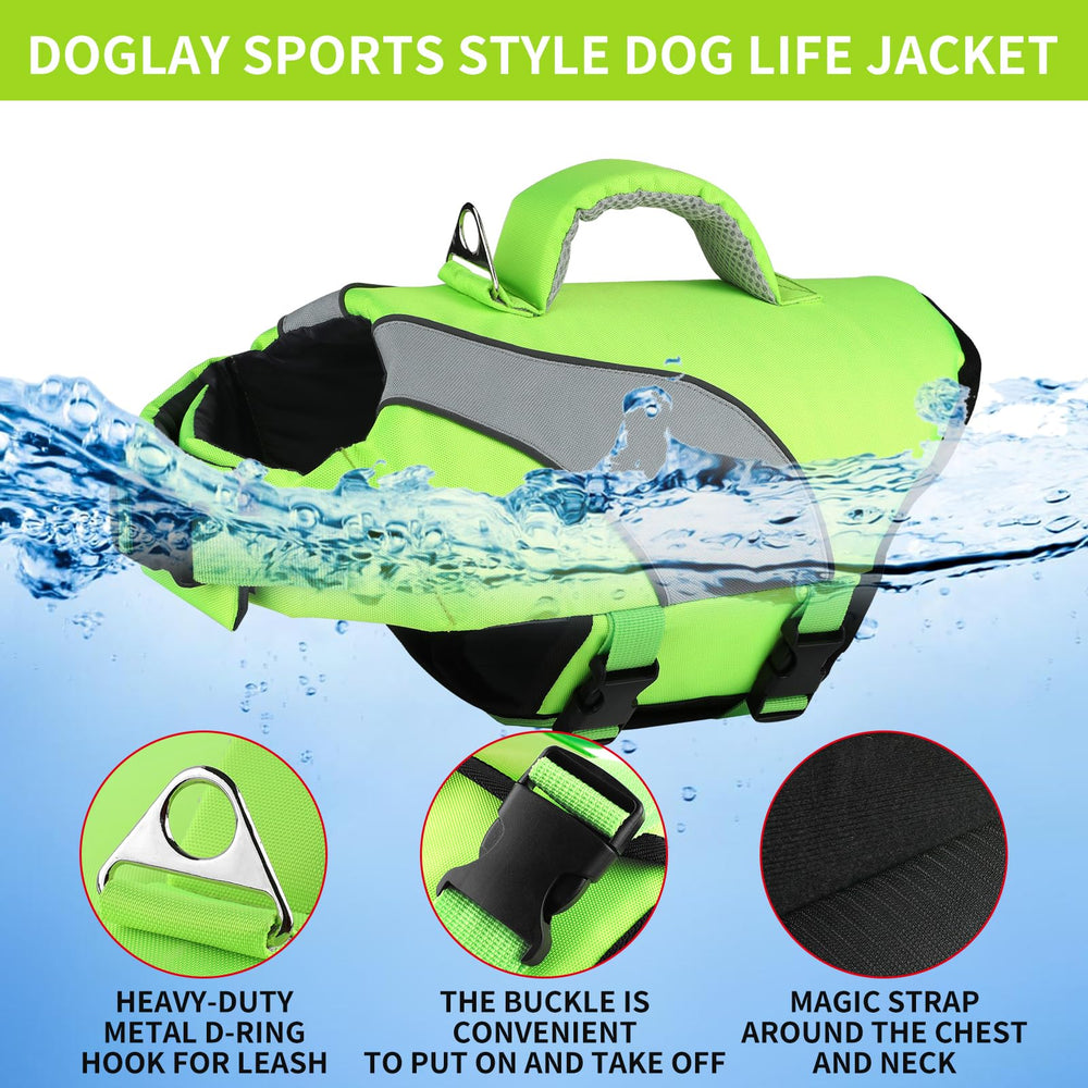Doglay dog life jacket floating technology helps pets swim with less effort.