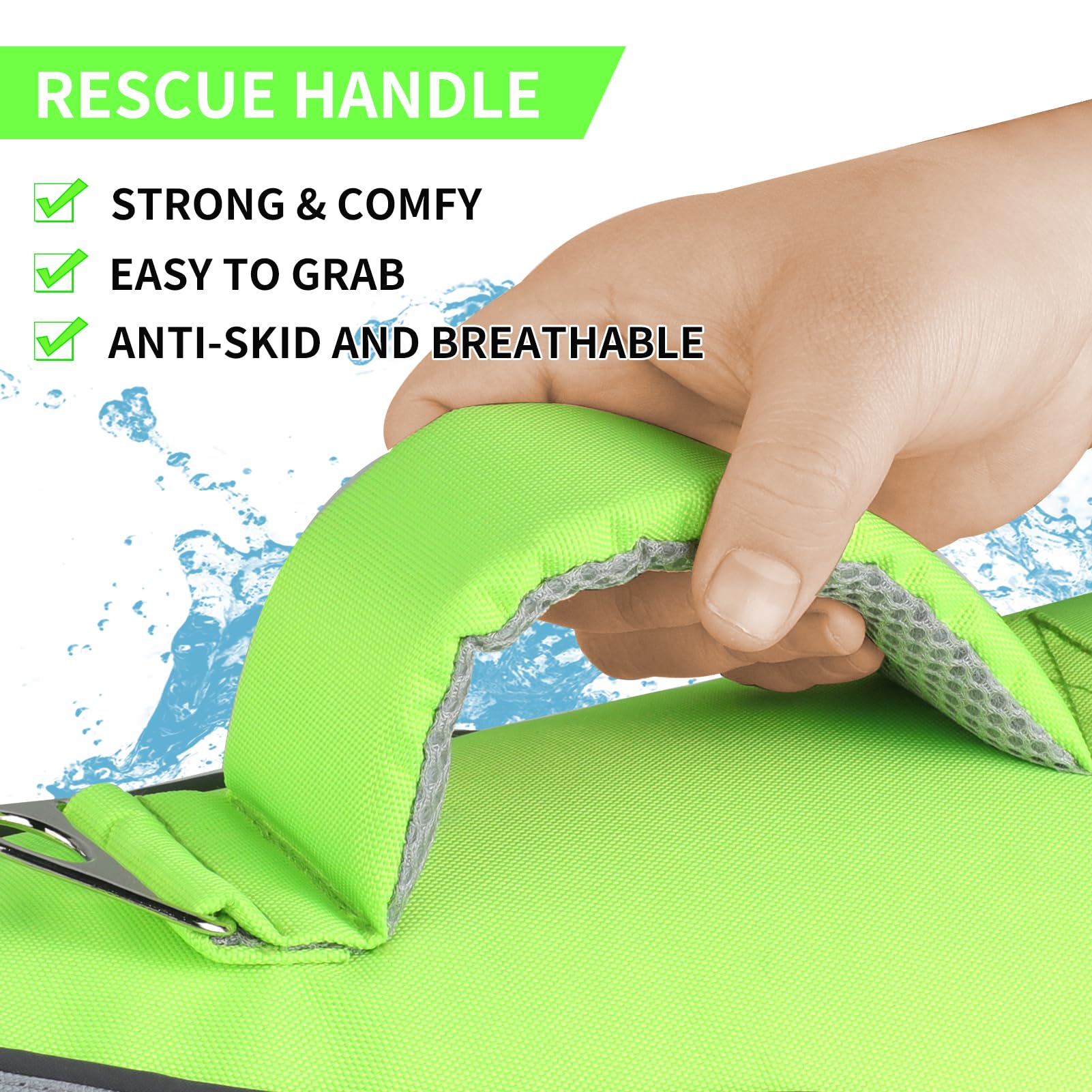 Doglay dog life jacket high-visibility design with reflective strips improves water visibility.