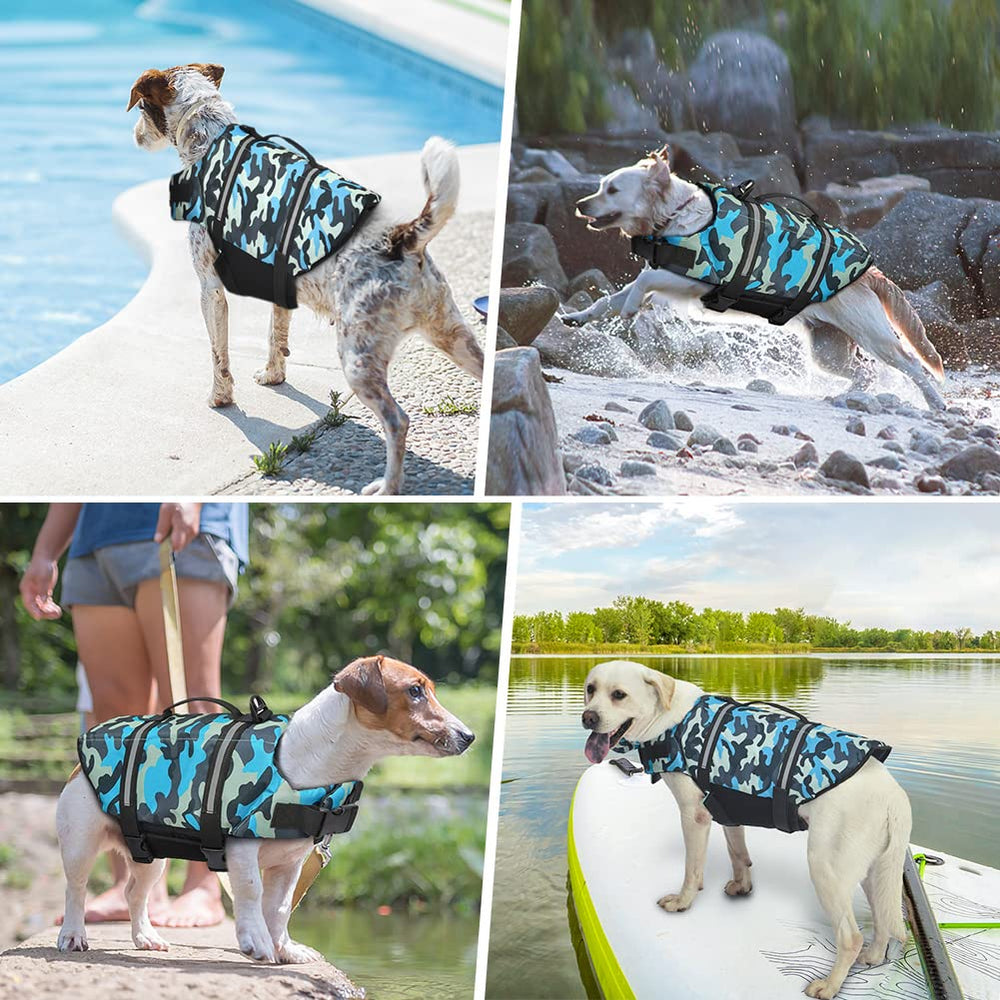 Doglay life jacket close-up of reflective stripes for high visibility in low light