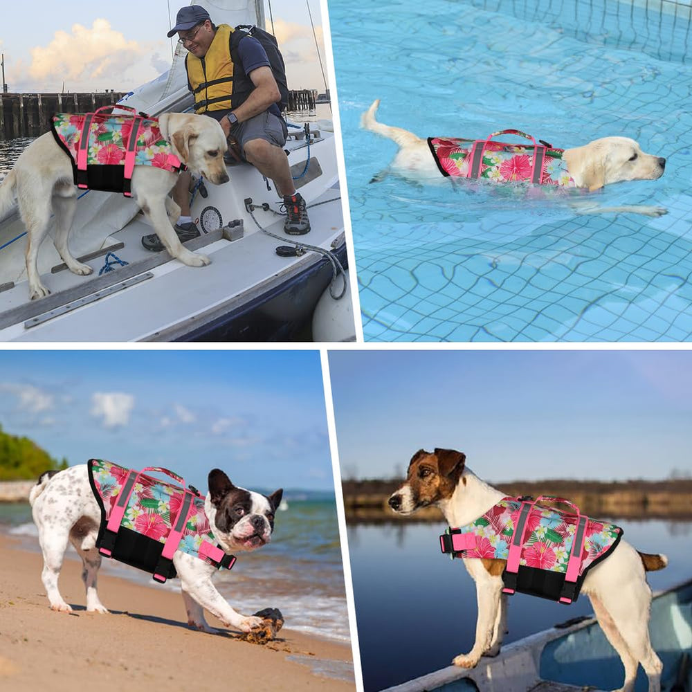 Doglay life vest with breathable mesh underbelly for quick drying and comfort.
