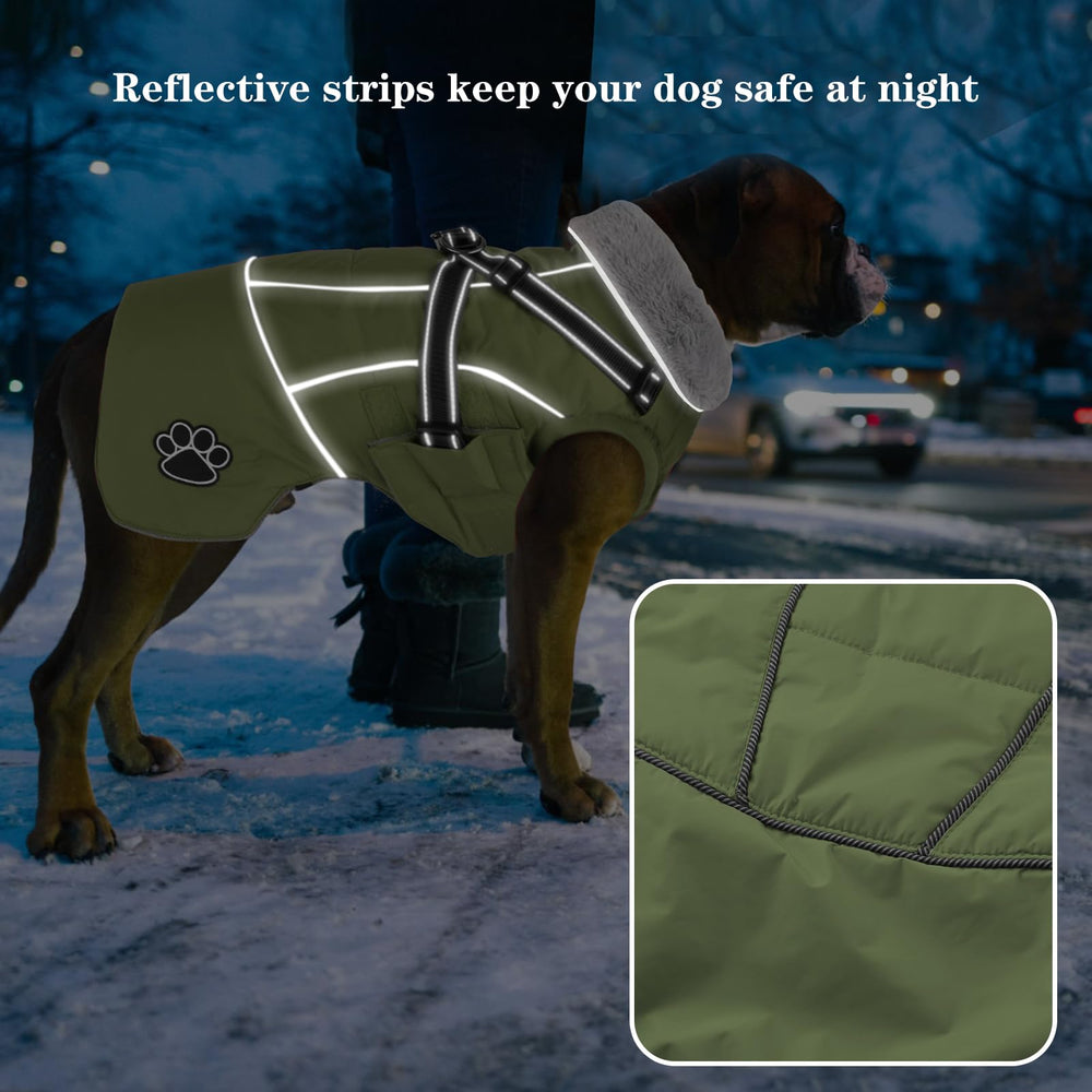 Doglay warm collar and thick lining provide cozy warmth during walks