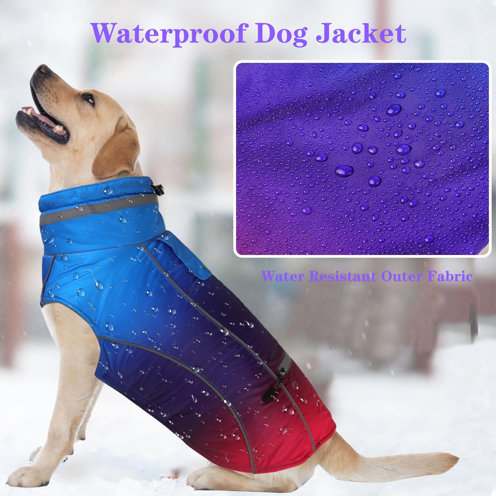 Doglay warm plush-lined coat with turtleneck keeps dogs cozy on cold days.