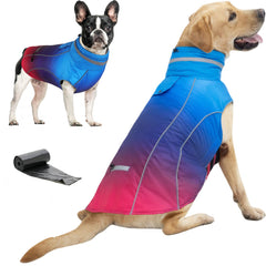 Doglay waterproof dog coat with pocket and reflective zipper for safer evening walks.