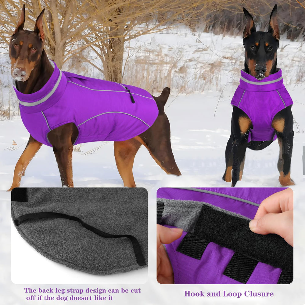 Doglay waterproof snow jacket keeps dogs dry in rain or snow.