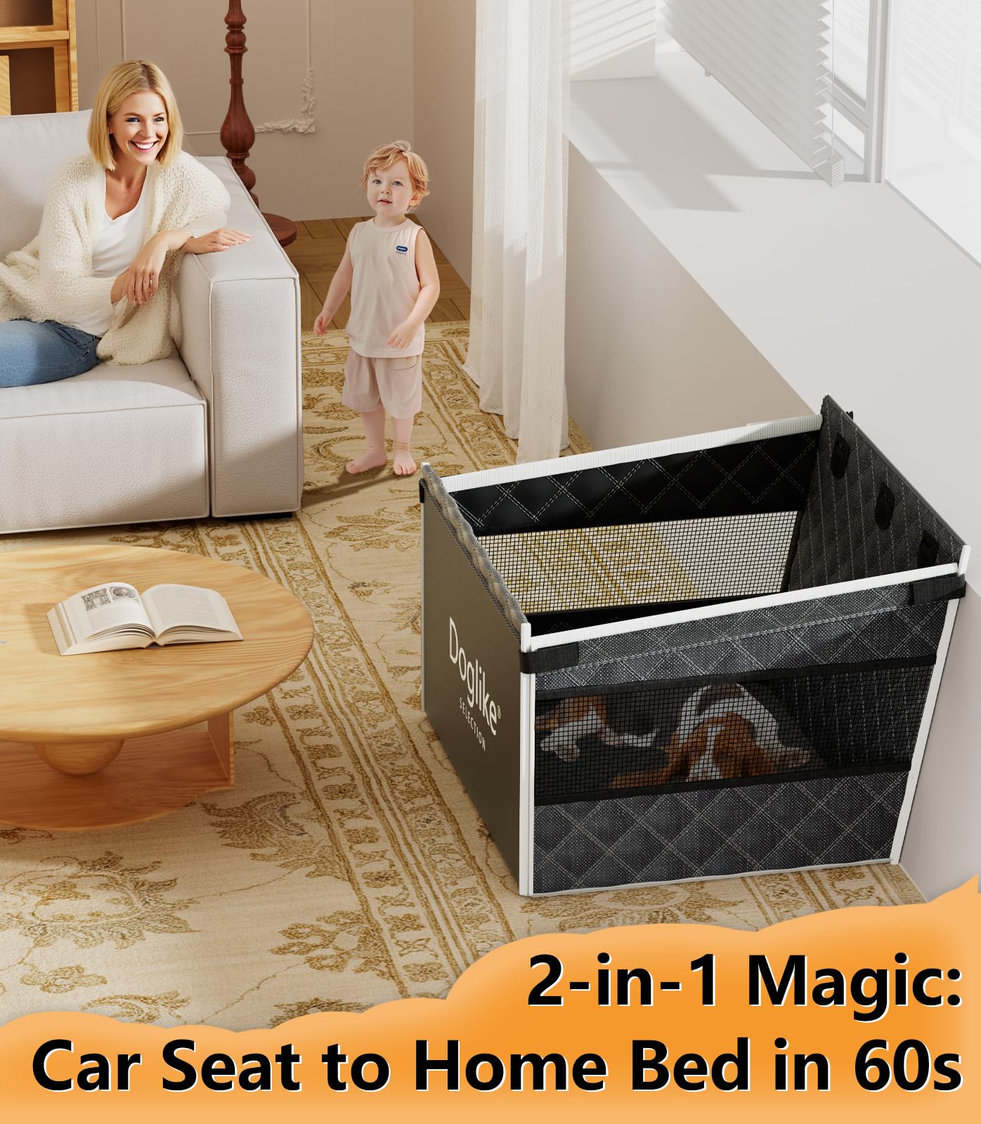 Doglike dog car seat machine-washable cushion simplifies cleanup after adventures
