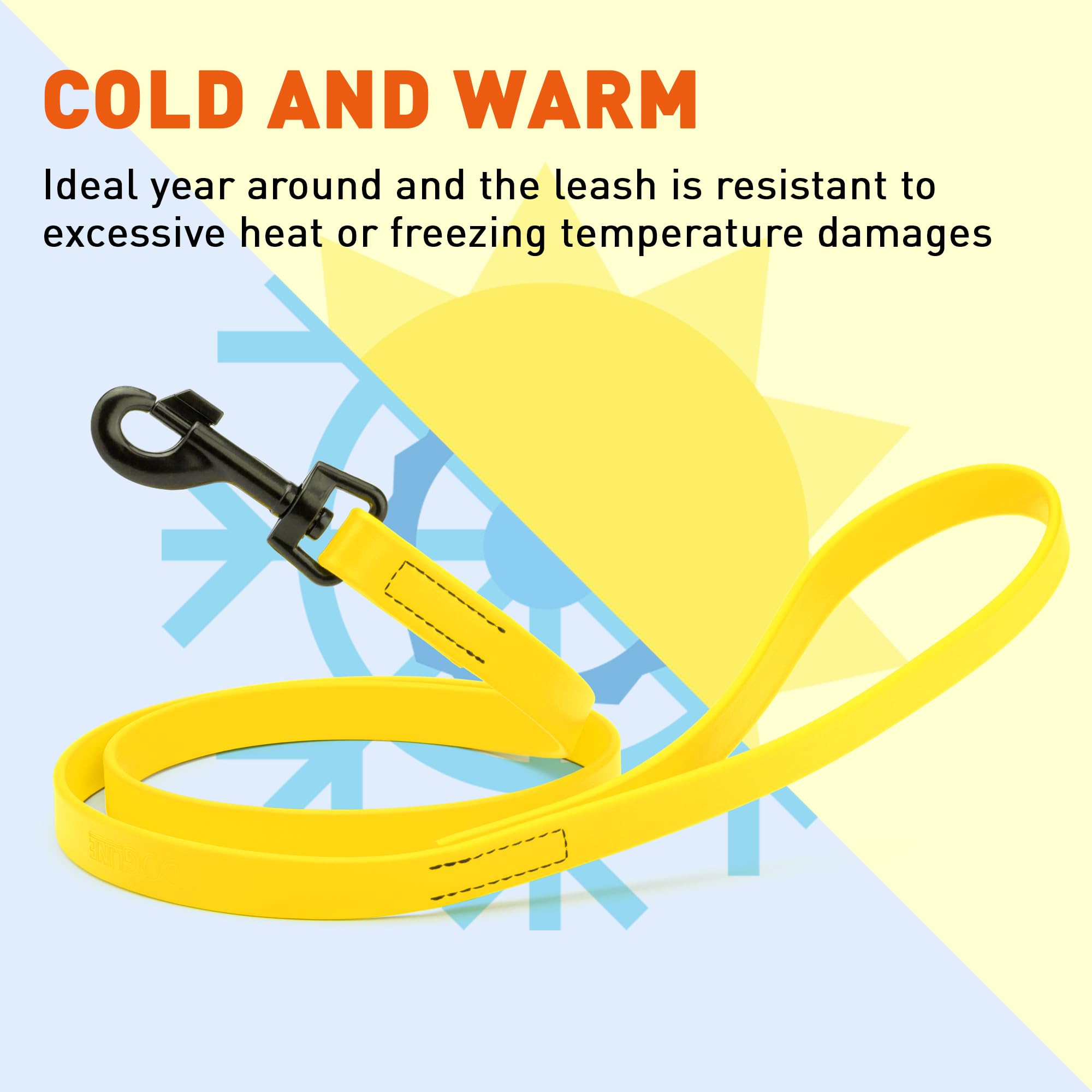 Dogline Biothane leash easy-clean surface for quick maintenance