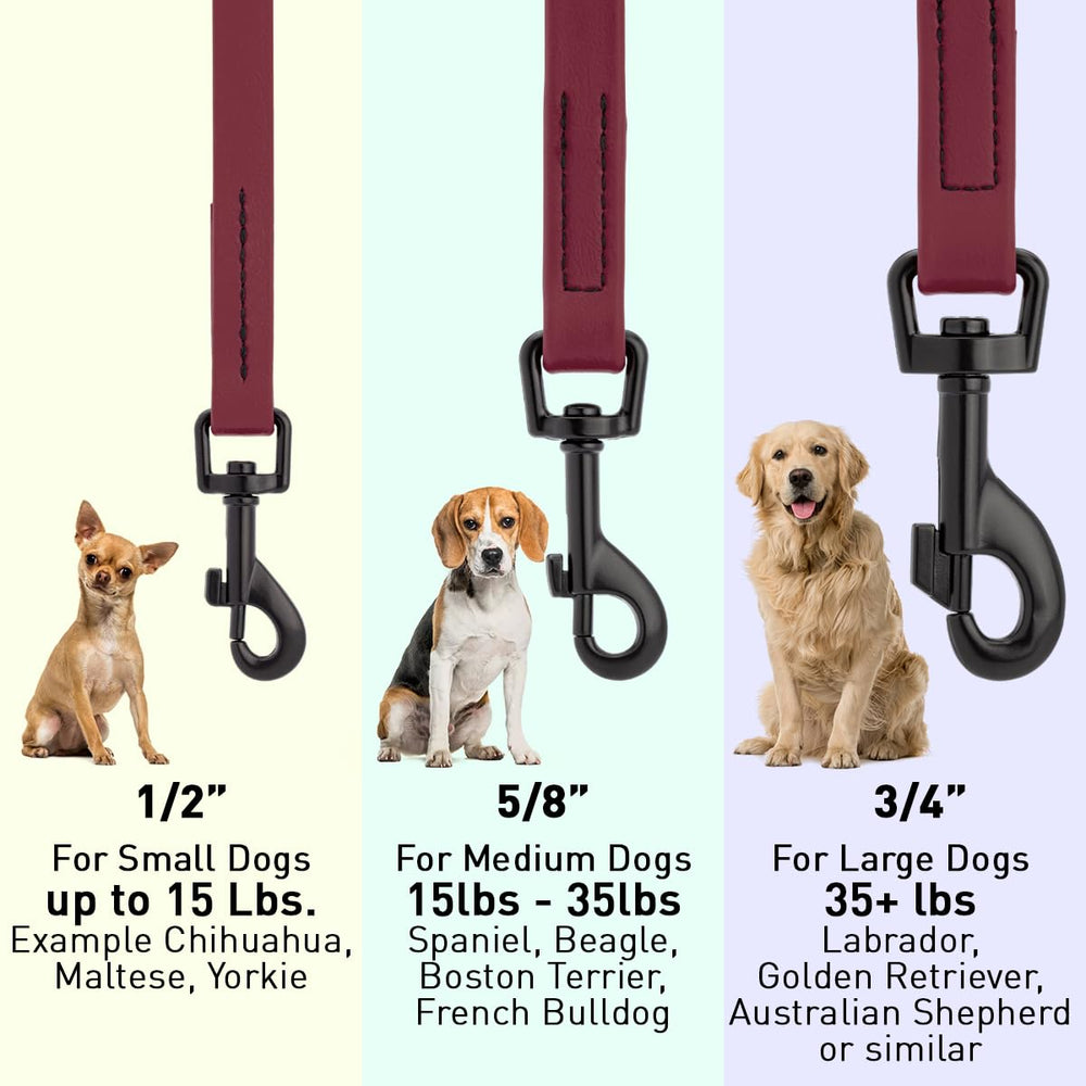 Dogline Biothane leash with electroplated black hardware offers tactical styling and durability