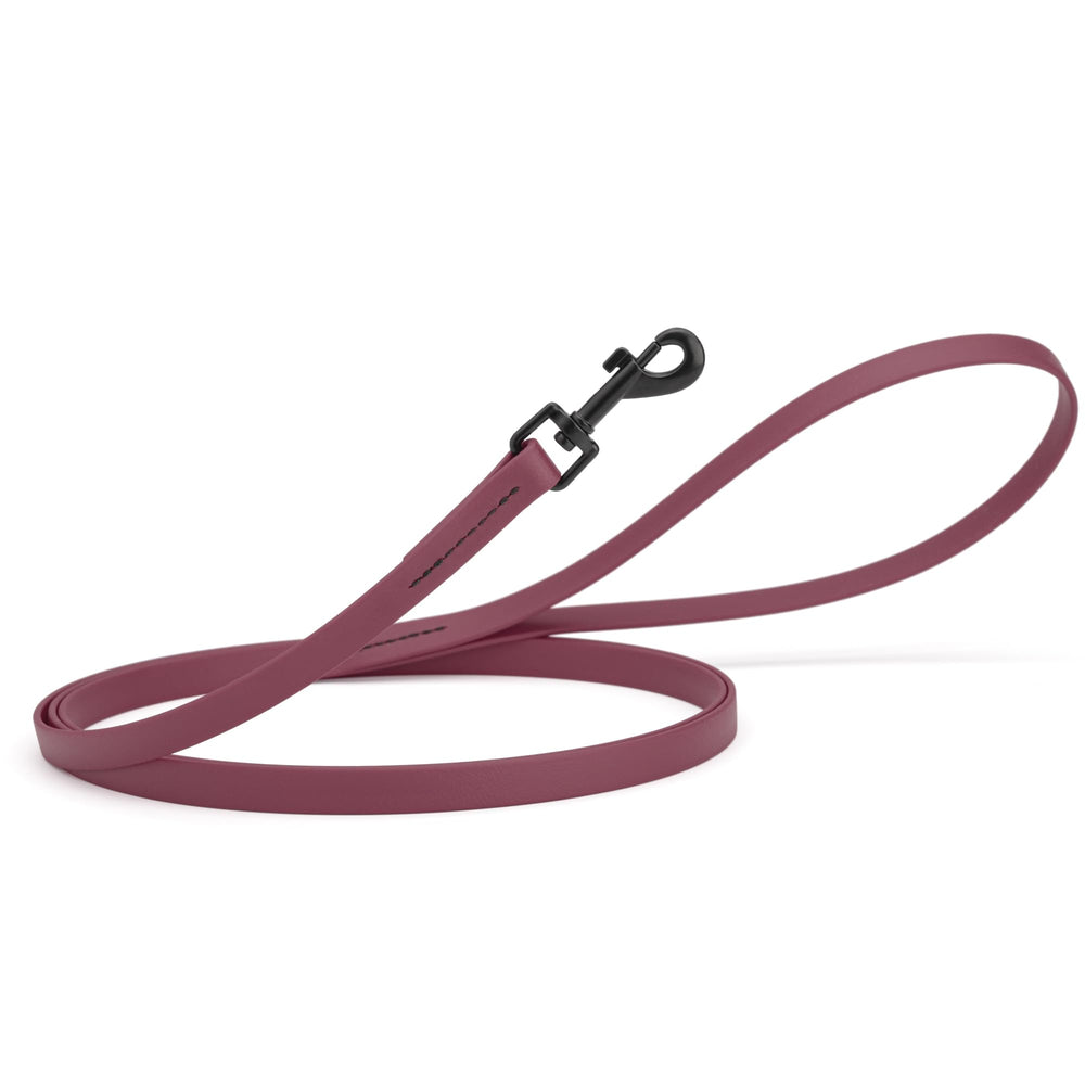 Dogline Biothane leash shows waterproof coating for odor-free outdoor use