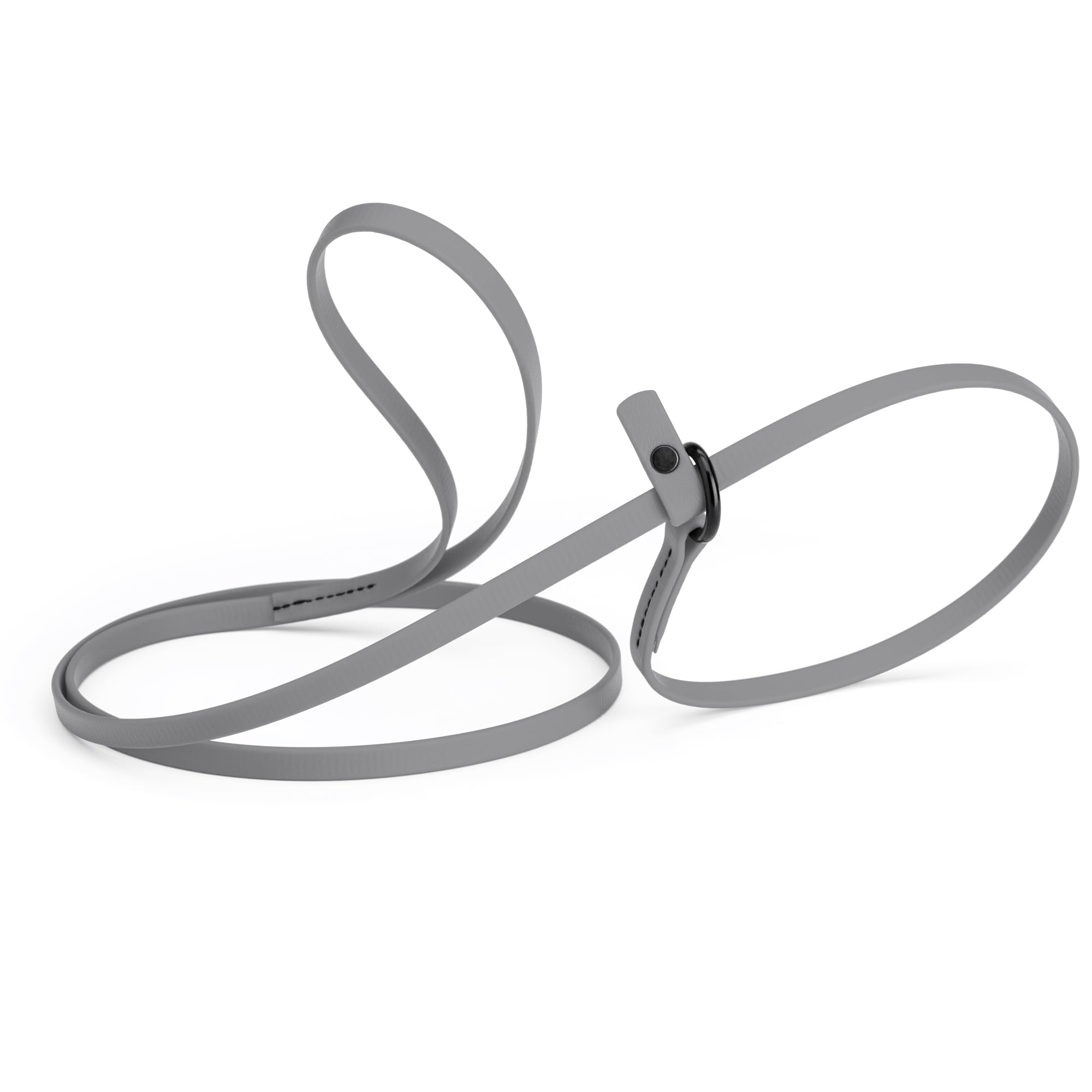 Dogline Biothane slip leash battleship gray 5ft close-up texture for durability and grip