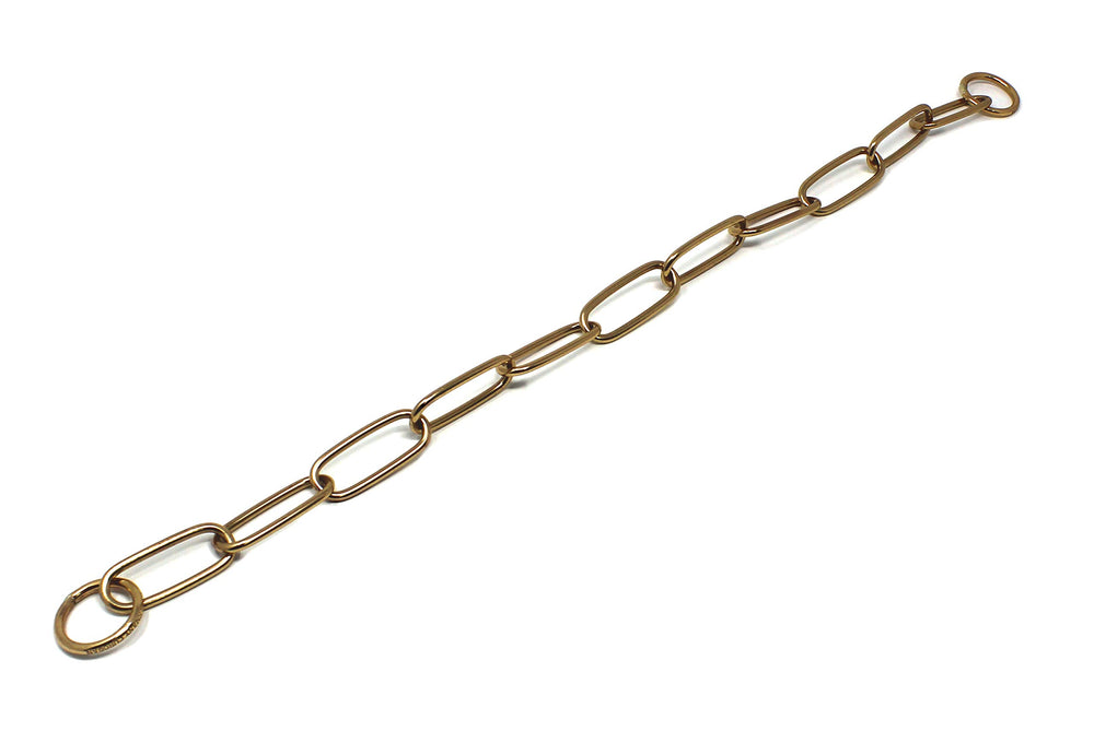Dogline Herm Sprenger curogan long-link 4mm 30in closeup demonstrates durable training gear.