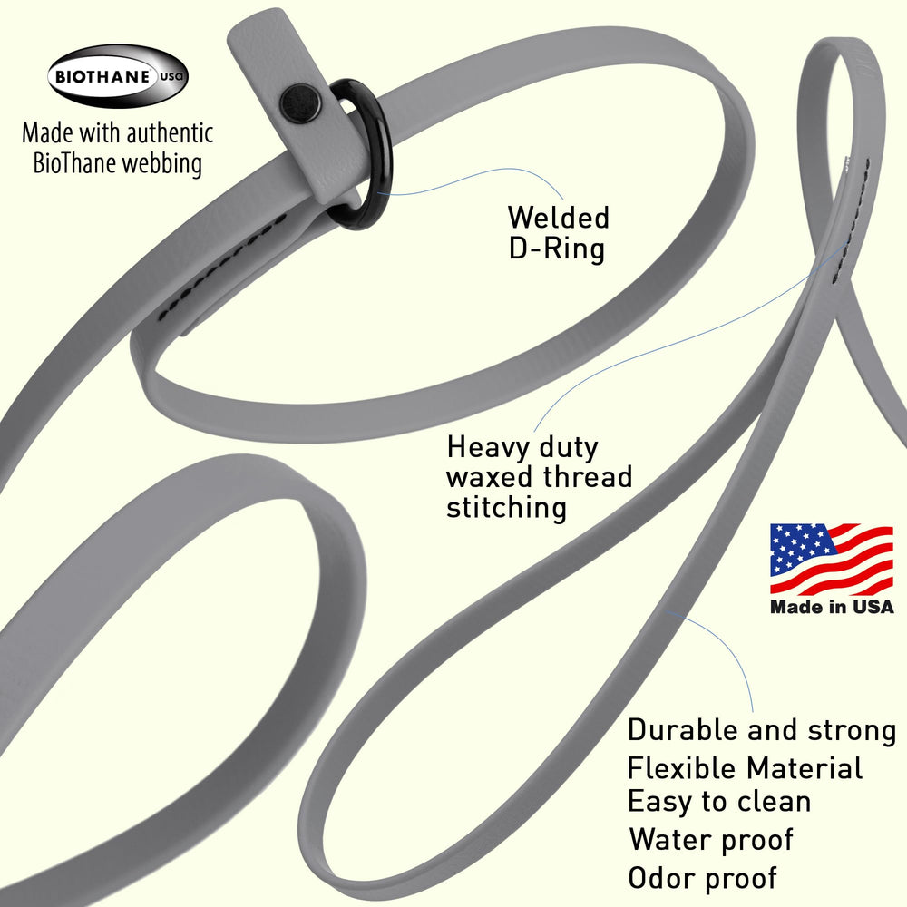 Dogline slip leash rolled flat for travel shows compact, easy-to-store design