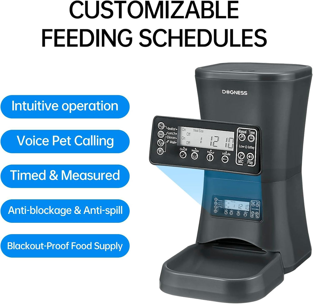 Dogness easy setup on LCD screen speeds configuring meals for new users.
