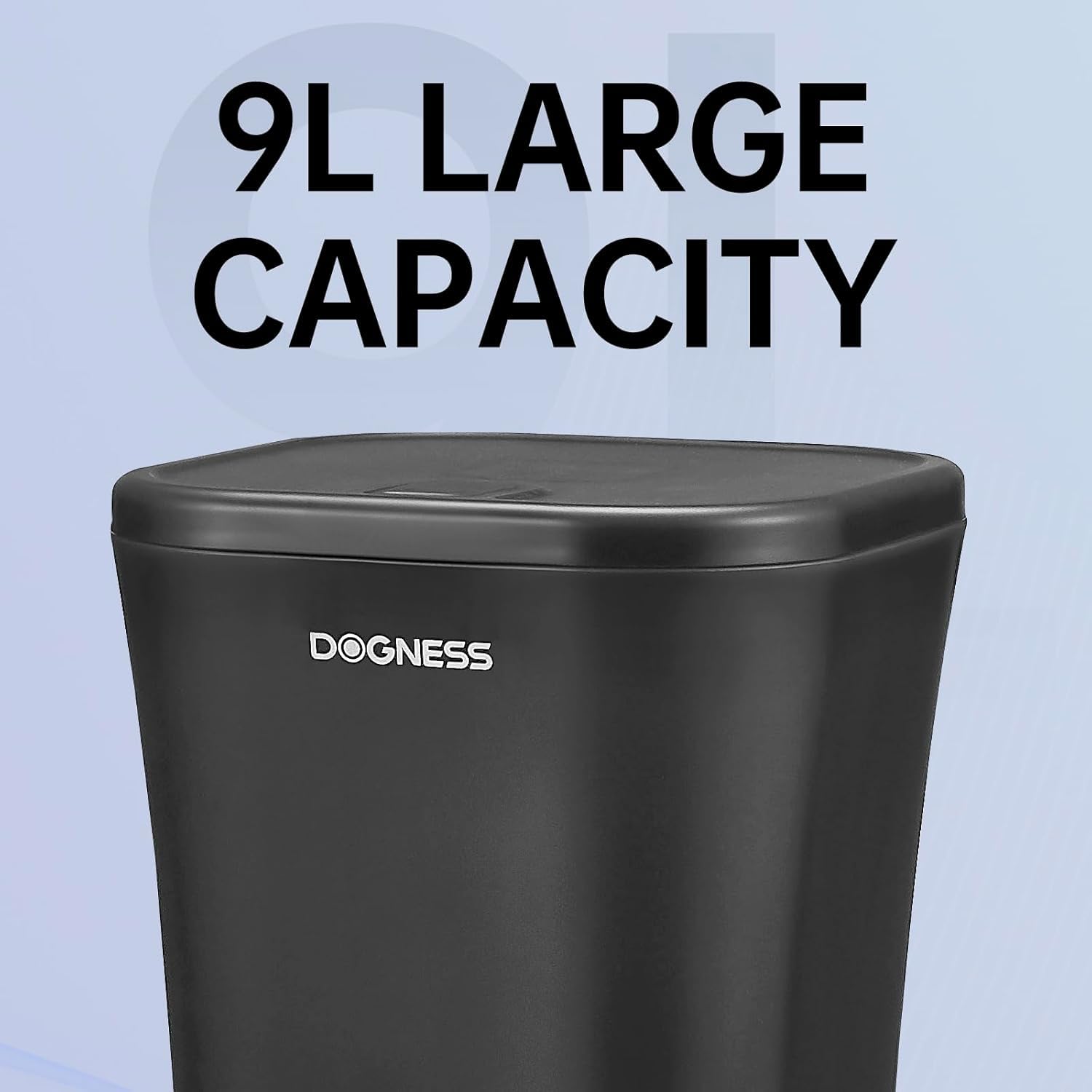 Dogness large capacity hopper highlights plenty of kibble for travel or busy weeks.