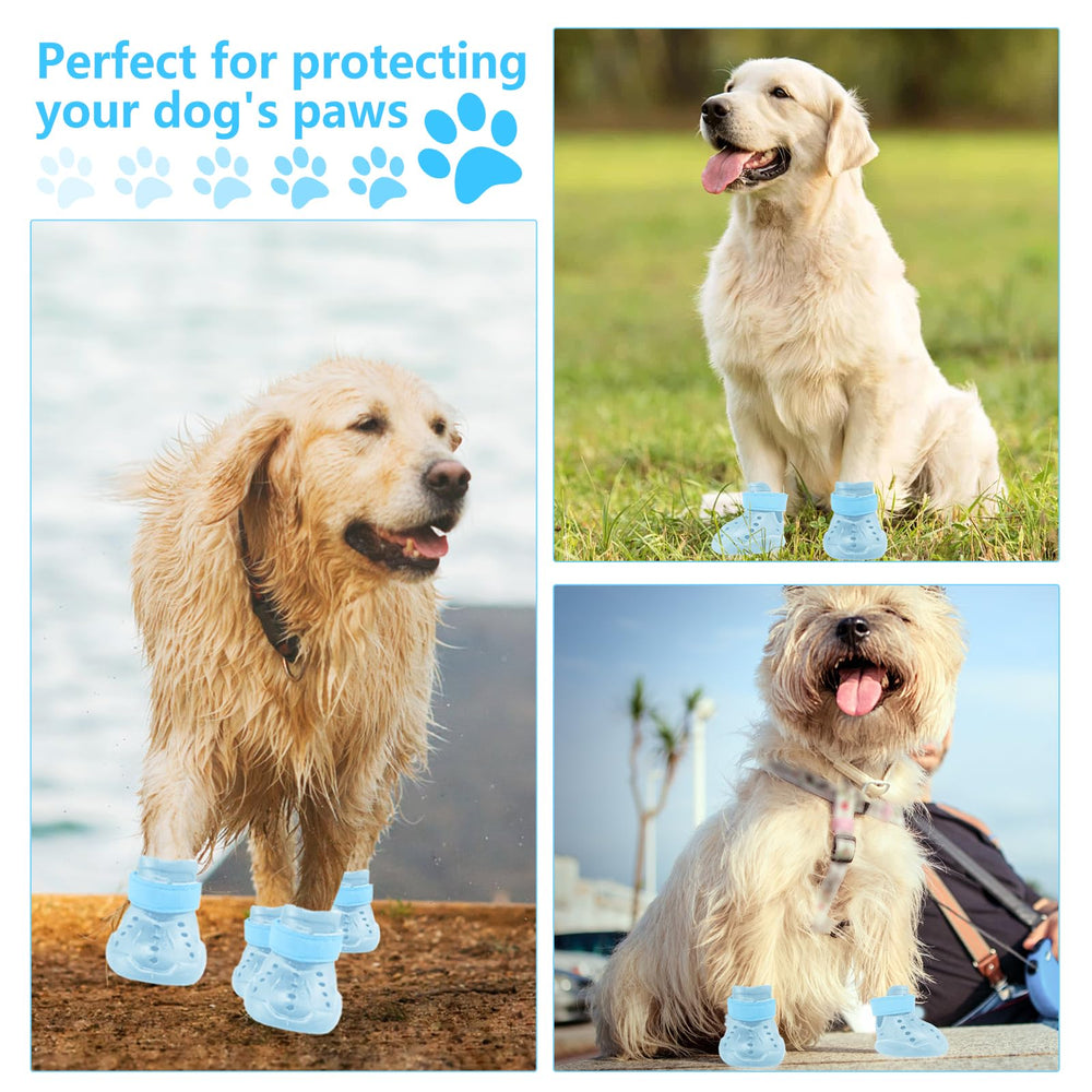 DOGOYS dog shoes adjustable straps demonstrate quick on/off and secure fit
