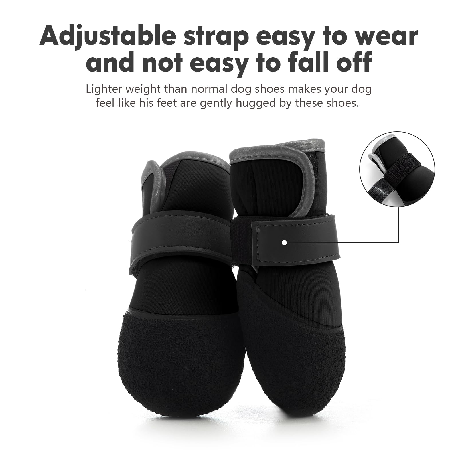 DOGOYS dog shoes pack shot proves value with four rugged boots.