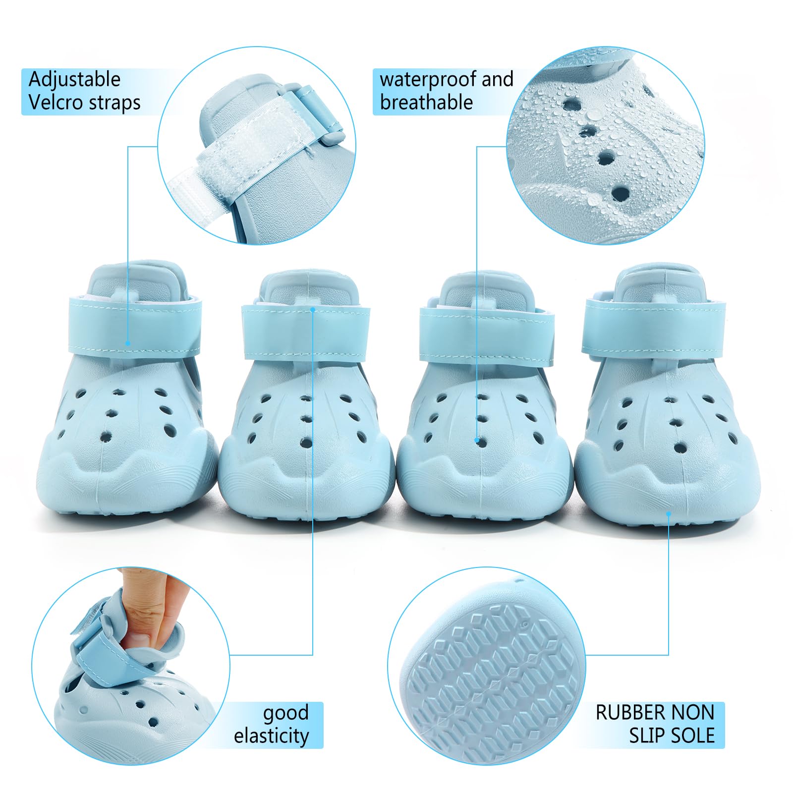 DOGOYS dog shoes blue on hot pavement protect paws from heat and rough surfaces